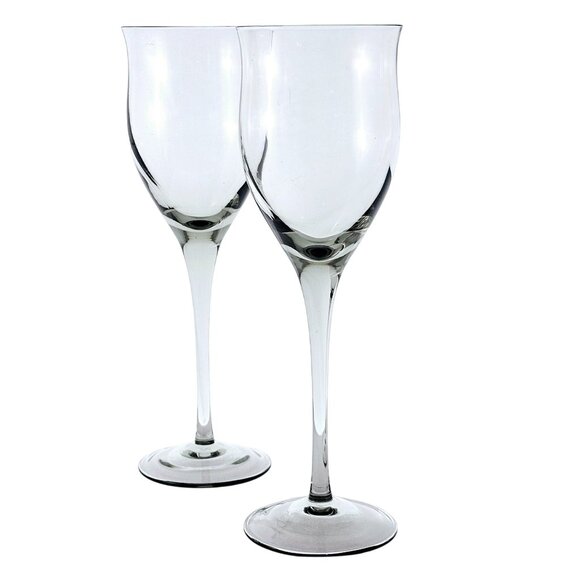 Noritake Royal Pierpont Gray Wine Glass 8.5" - Picture 1 of 8